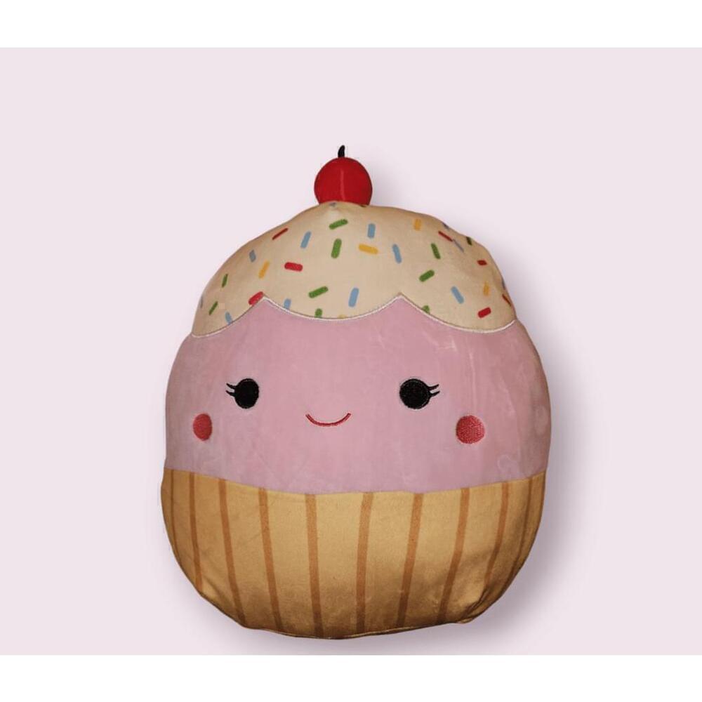 Squishmallow Clara Birthday Cupcake 12" Sprinkles Cherry NEW